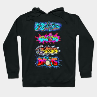 graffiti 4 music tags by LowEndGraphics Hoodie